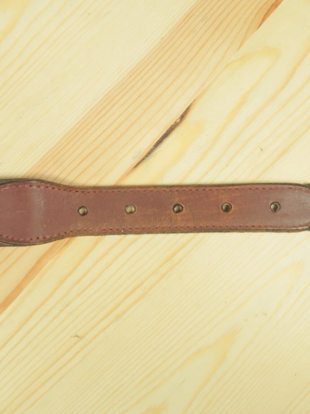 Vtg 80s Polo Ralph Lauren Western Sterling Silver Belt Mens 34 Brown Made in UK - Picture 10 of 10